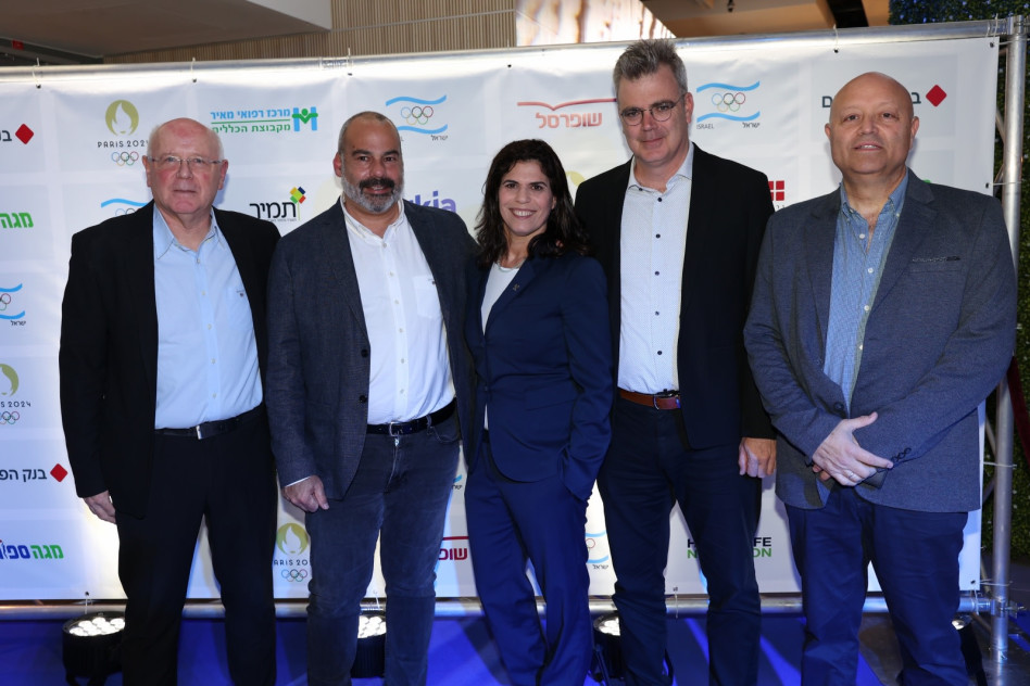 צחי וייס, עוז ברלוביץ׳, יעל ארד, גדי טפר וגילי לוסטיג  (צילום: עמית שיסל הוועד האולימפי בישראל)