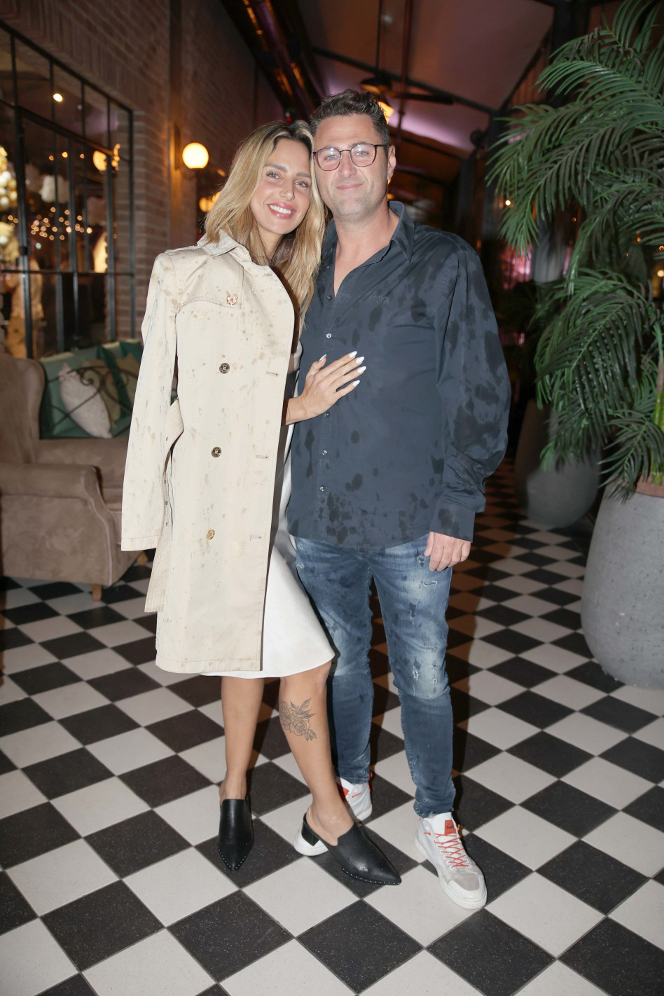 גל רובין ובן הזוג תמיר נחום (צילום: אור גפן)