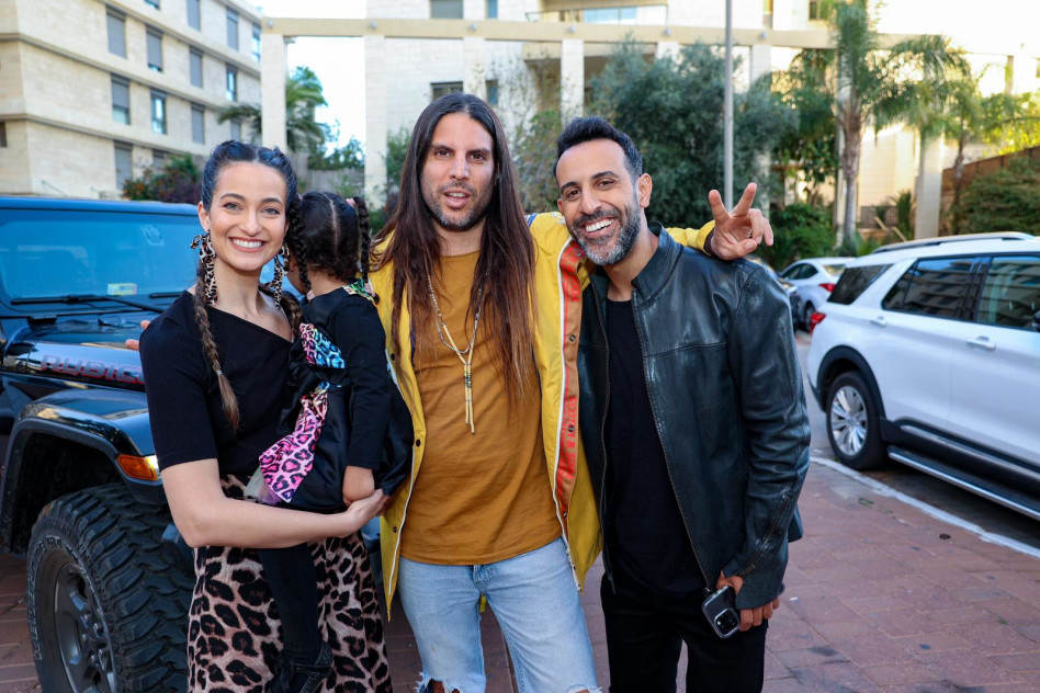 דודו אהרון, רוי בוי, נטלי אהרון (צילום: ערן בן עמי)