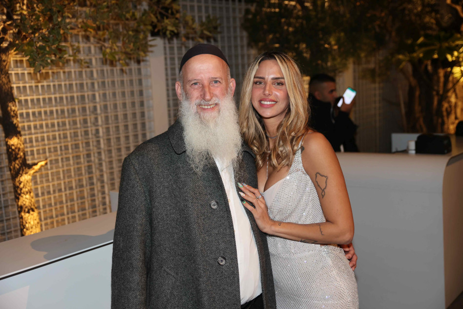 גל רובין ואביה (צילום: אור גפן)