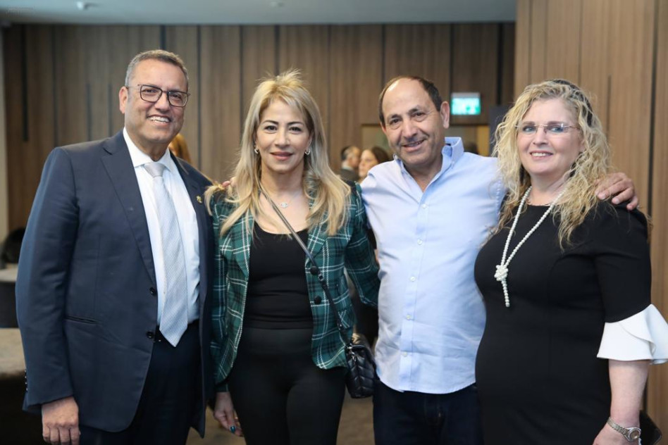 סתוית ליאון, רמי ועדינה לוי ומשה ליאון (צילום: ארנון בוסנאי)