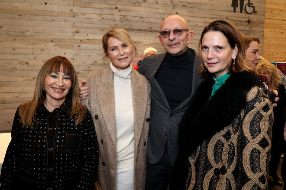 הילה רהב, אמיר ודפנה פושינסקי וציפי פינס (צילום: איציק בירן)