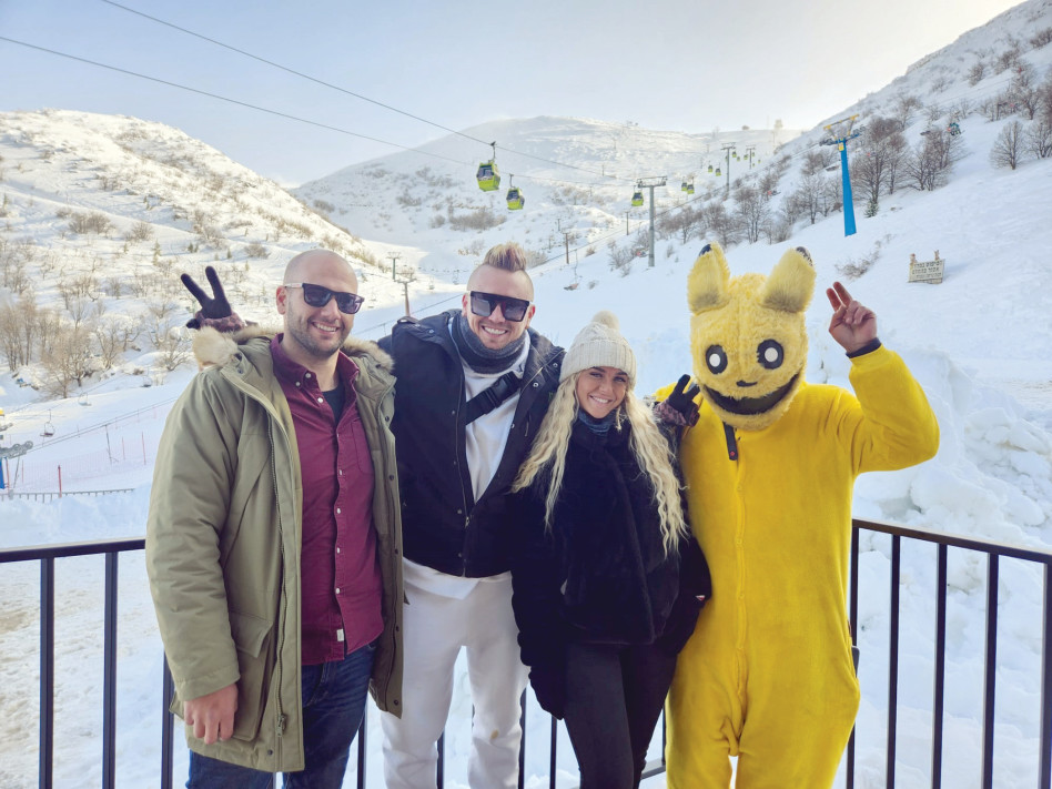 פיקצ'ו, צרקוב, ניקולבה ונוה (צילום: אתר החרמון)