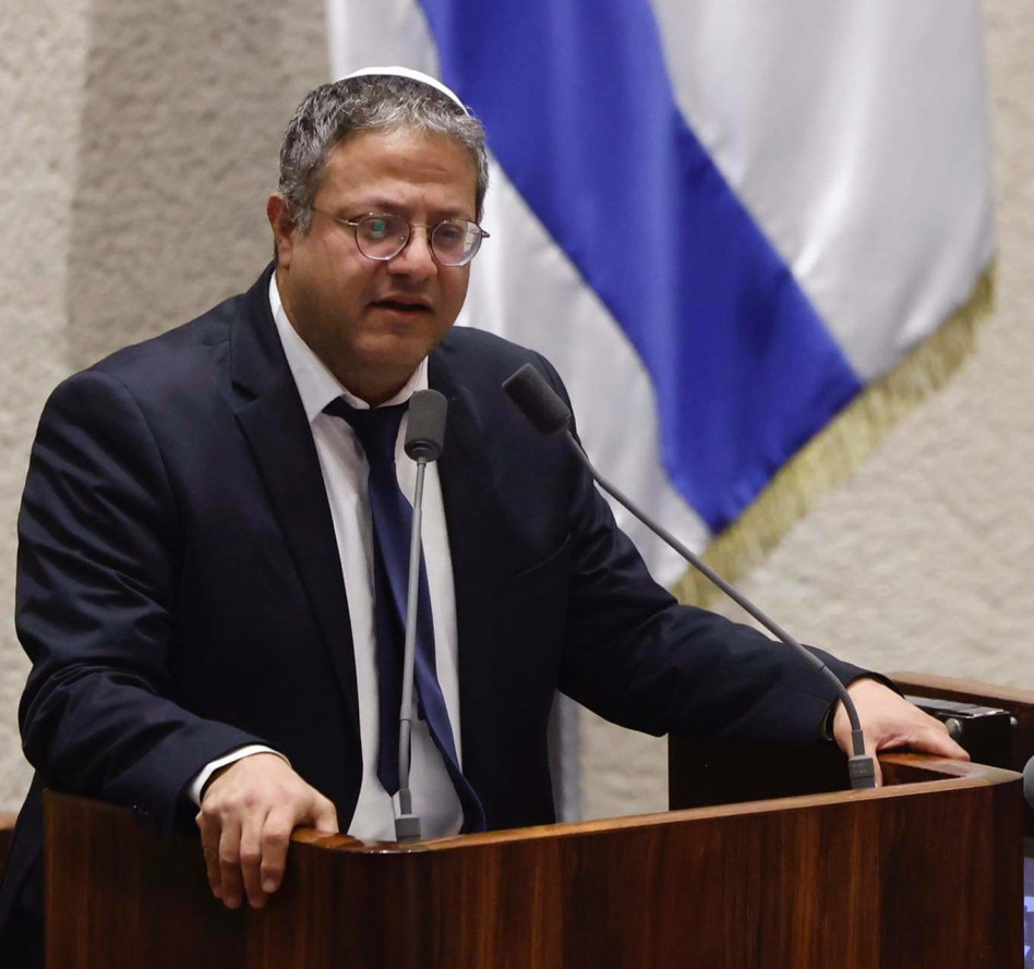 איתמר בן גביר בכנסת (צילום: מרק ישראל סלם)