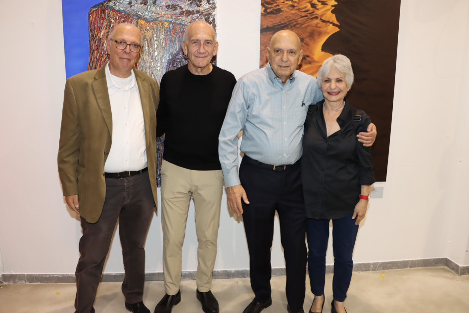 עליזה אולמרט, אריק כרמון, אהוד אולמרט ואיקה אברבנאל (צילום: ניר פקין)