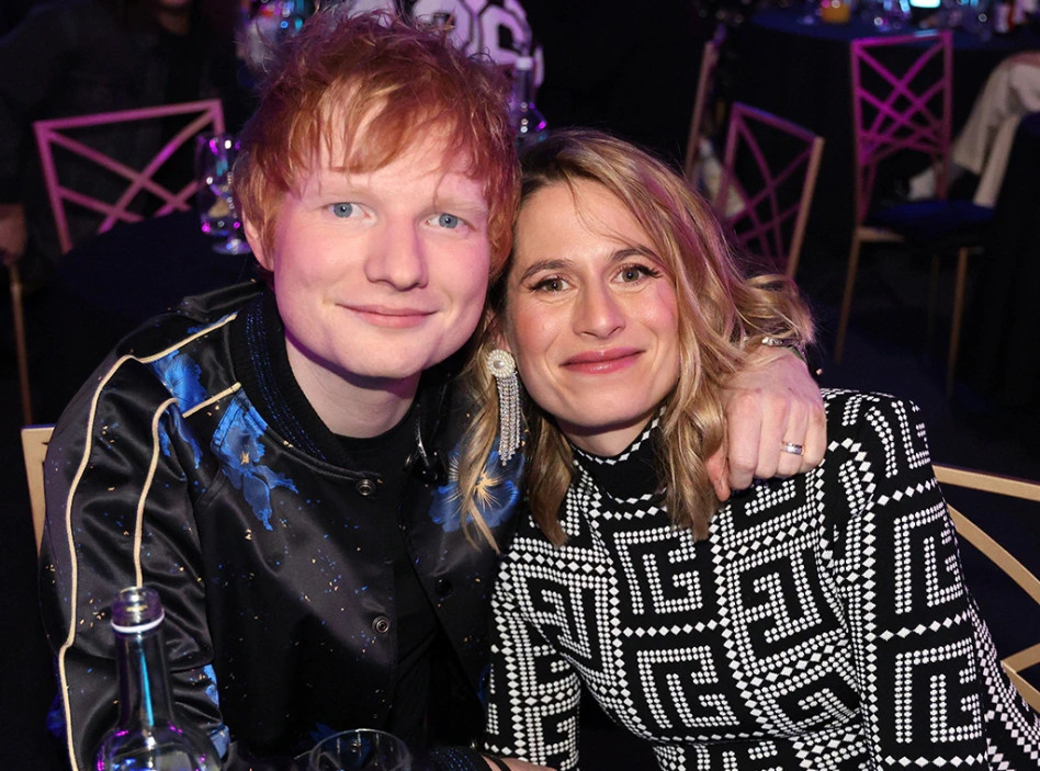 אד שירן ואשתו שרי סיבורן (צילום: JMEnternational/Getty Images)