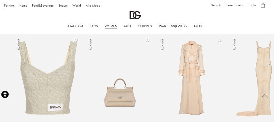 יצירות מקולקציות קודמות של דולצ'ה וגבאנה שזכו לחידוש בקולקצייה המשותפת עם קים (צילום: צילום מסך)