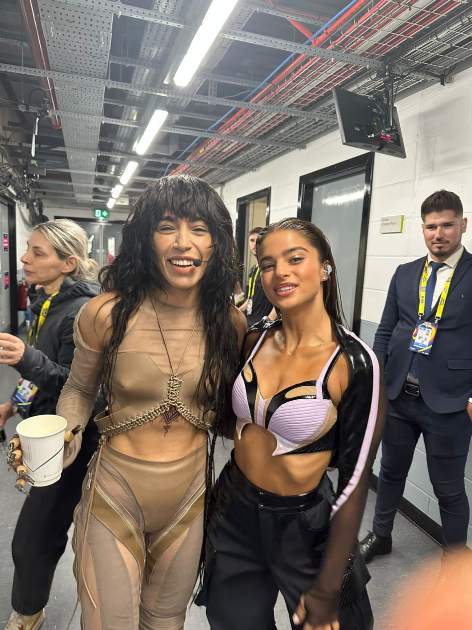 נועה קירל ולורן (צילום: באדיבות כאן, תאגיד השידור הישראלי ואיגוד השידור האירופי (EBU))