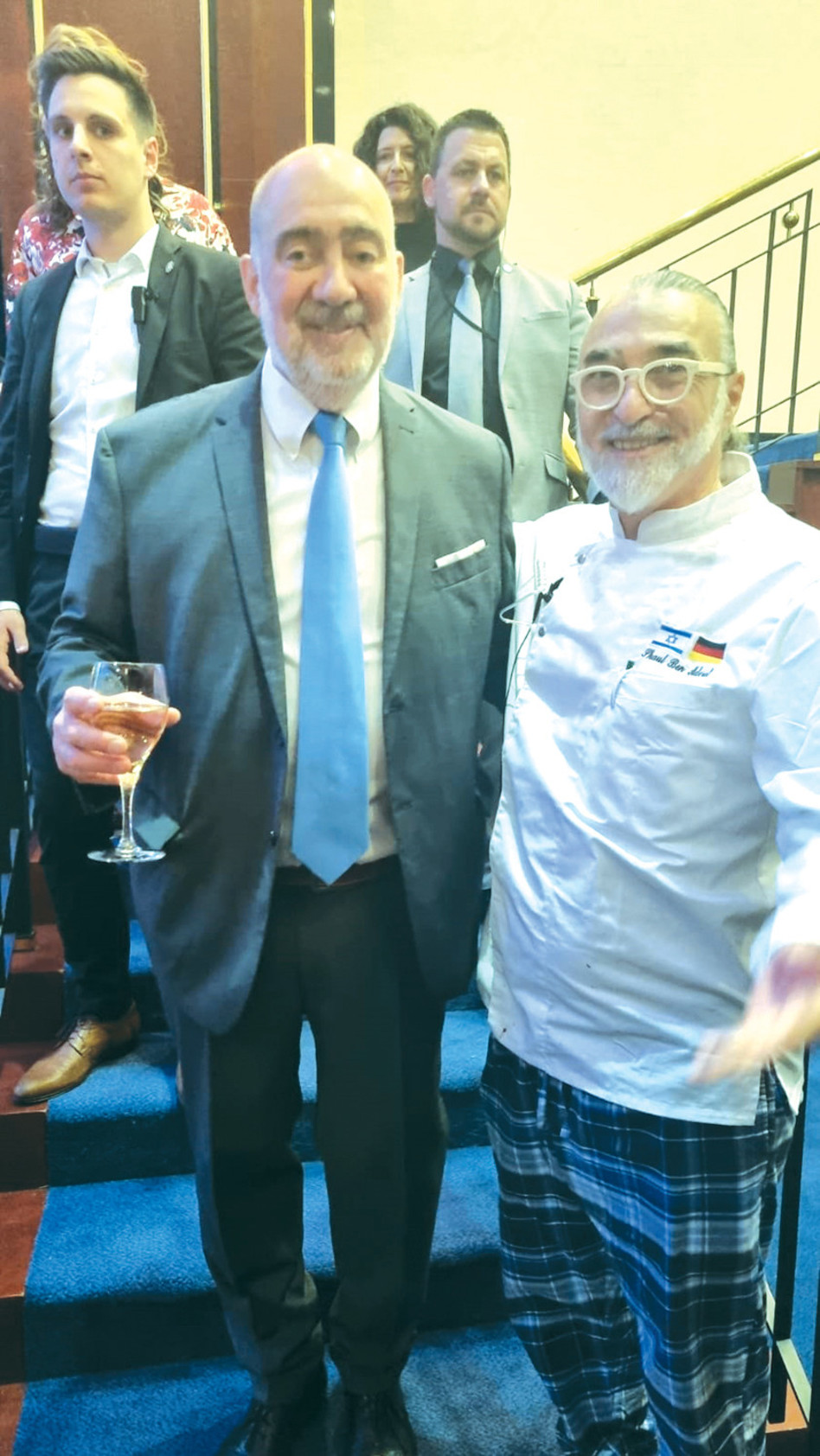 רון פרושאור שגריר ישראל בברלין ושאול בן אדרת (צילום: אורית בן אדרת)