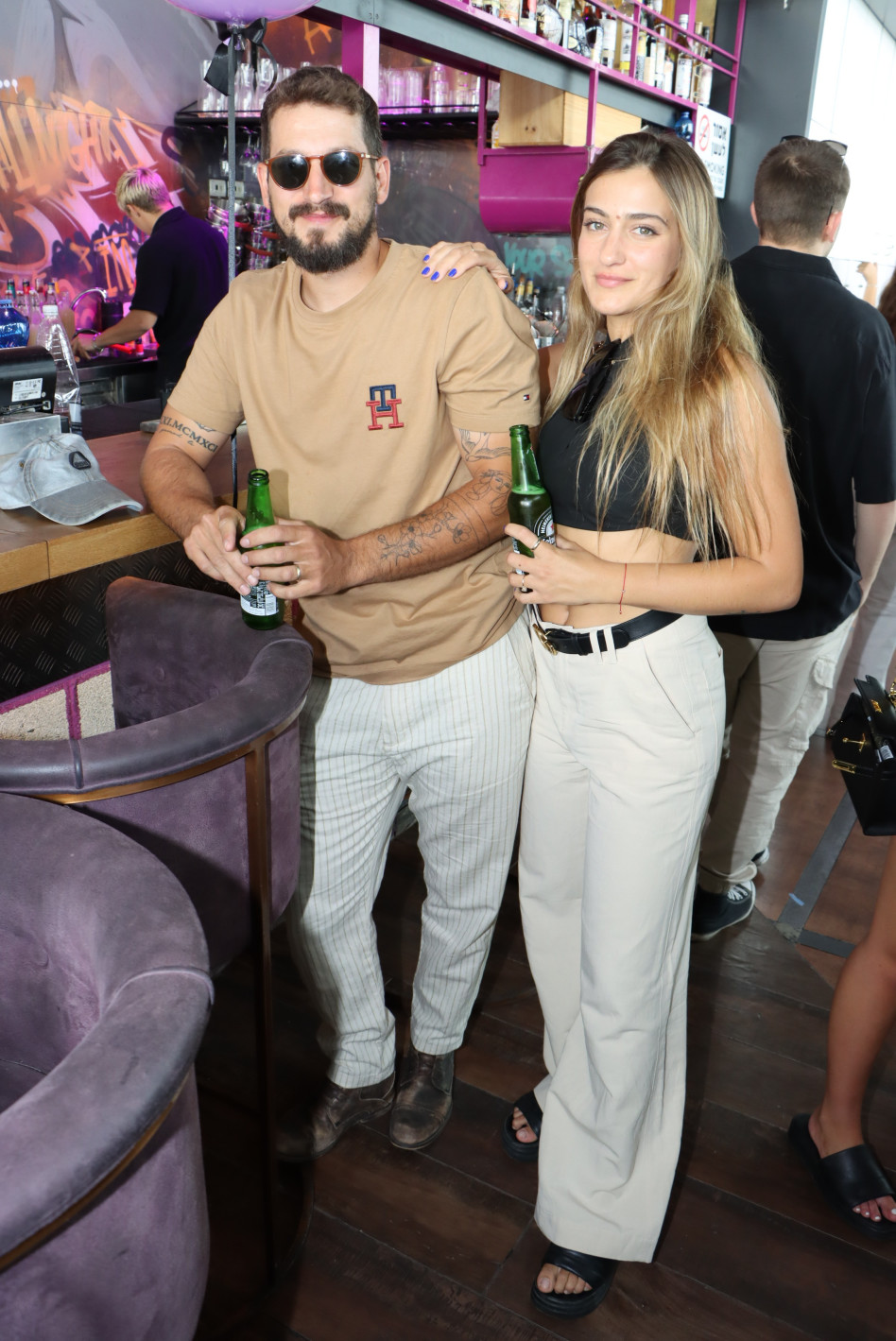 גל מלכה ובן זוגה (צילום: ניר פקין)