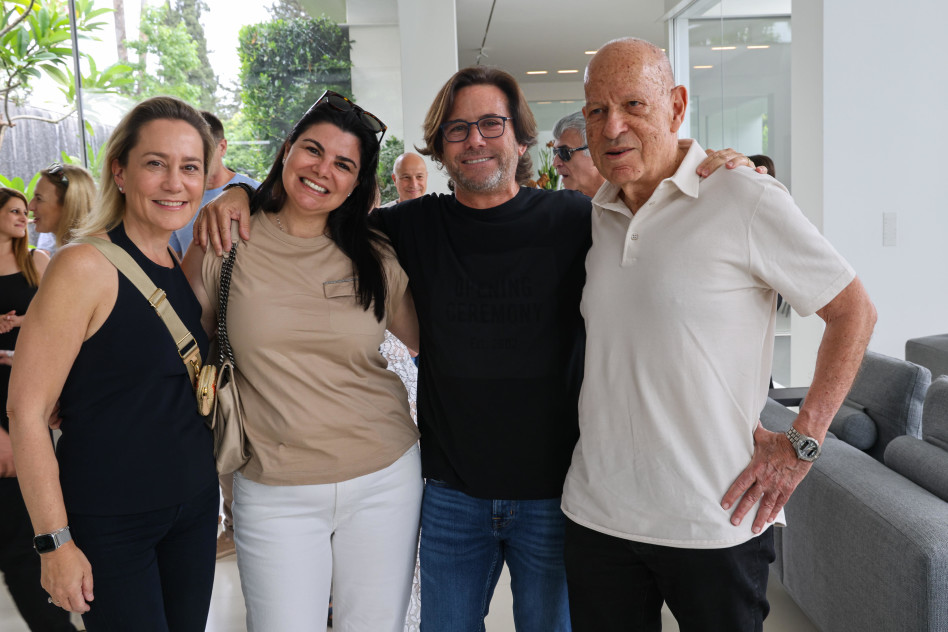 גד סומך, מרק טופילסקי, ניצן סומך ולילך אשר- טופילסקי (צילום: יובל פלג)