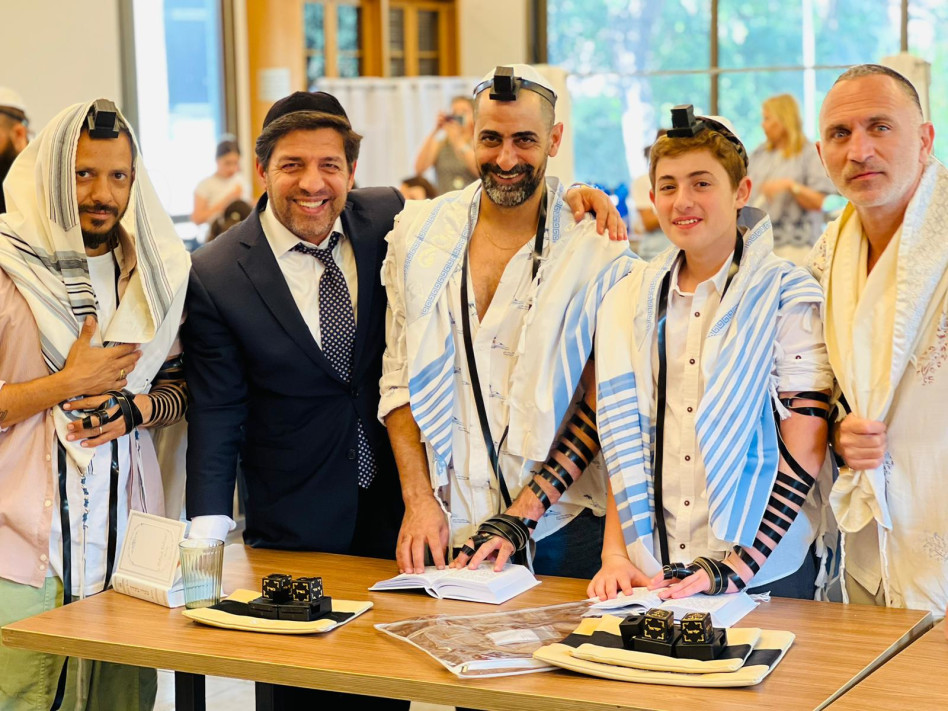 שלום מיכאלשווילי, גדעון ישראלוף, הרב מרדכי חסידים, ציון ברוך (צילום: פרטי)