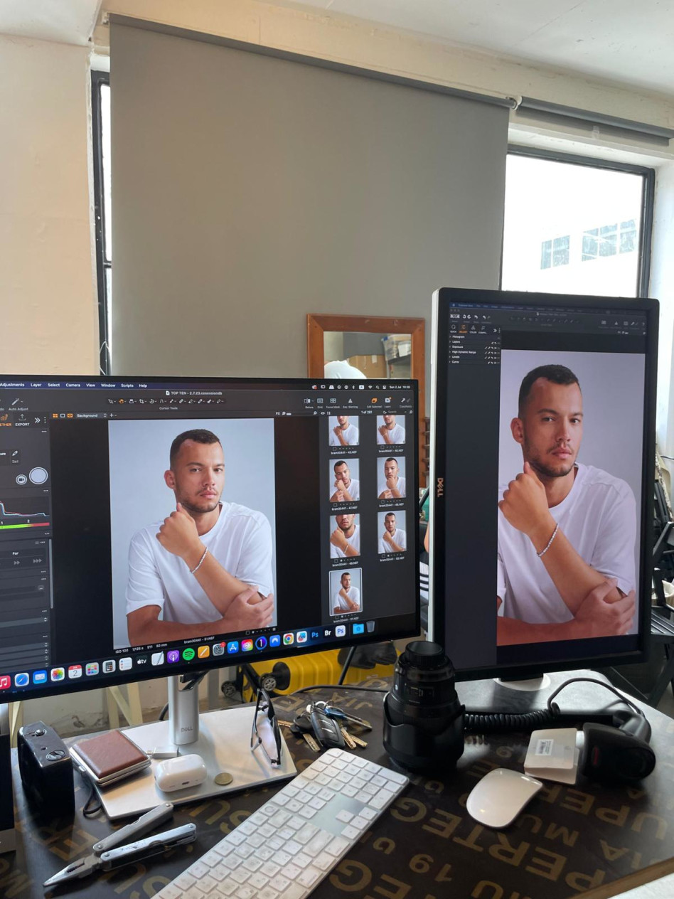 רוי רייניש בצילומי קמפיין טופ טן, קולקציית גברים (צילום: חיים כהן)