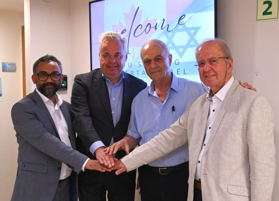 יהודה רוה, אוריאל לין, ריק כריסטיאנס  וניראג' גופטה  (צילום: משה מינץ)