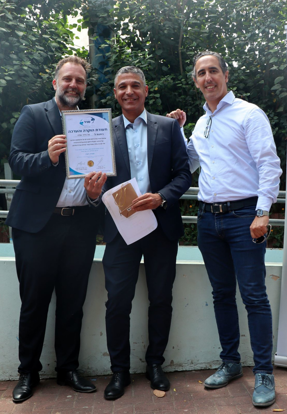 יואב פלטו שרון, משה לארי וניר שמול (צילום: מייק לוי)