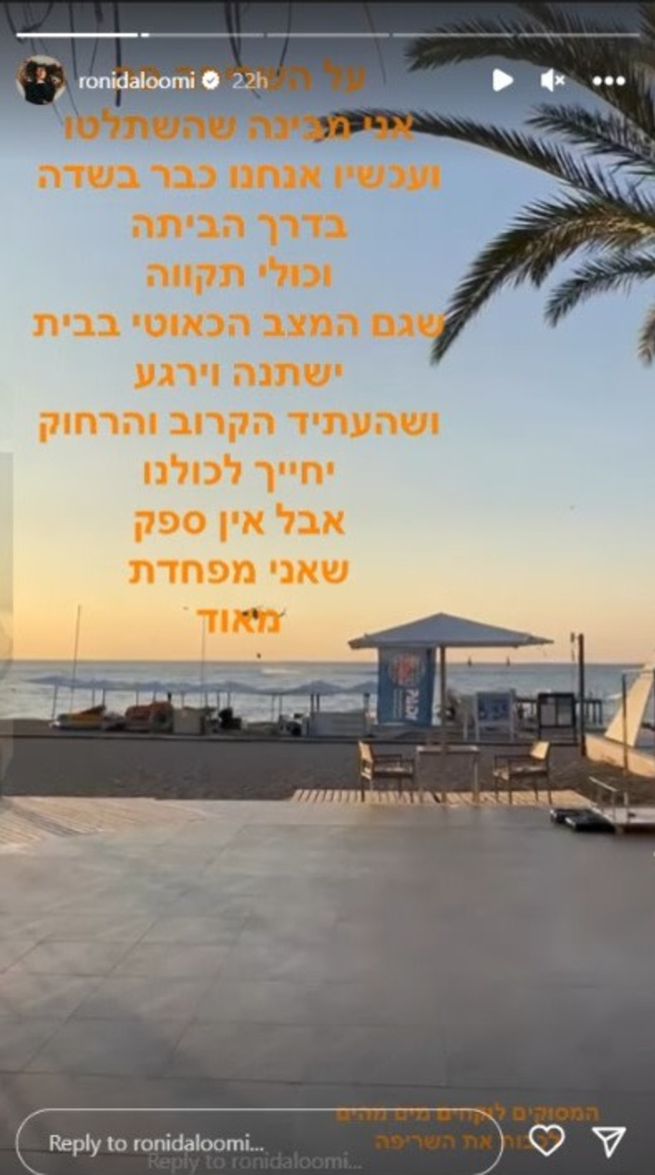 רוני דלומי נקלעה לשריפה ביוון (צילום: צילום מסך אינסטגרם)