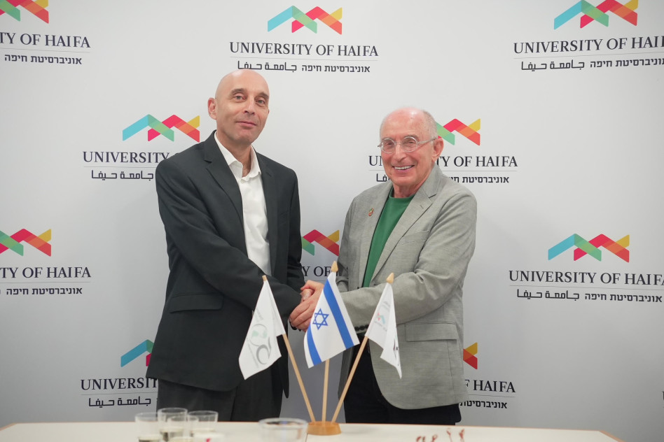 רון רובין ושאול צמח (צילום: אוניברסיטת חיפה)