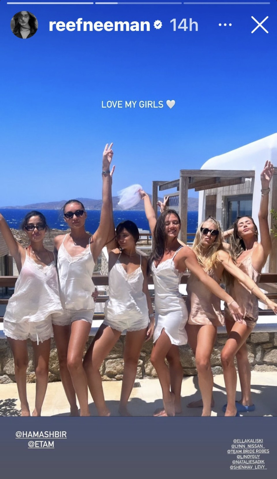 ריף נאמן חוגגת במסיבת רווקות (צילום: צילום מסך אינסטגרם)