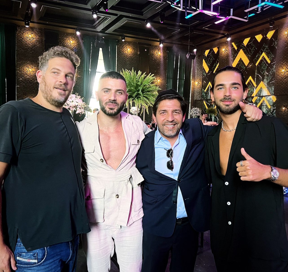 עומר חזן, מרדכי חסידים, ישראל אטיאס, ירון ליכטנשטיין (צילום: באדיבות איציק אוחנה ו'הרבנית של האינסטגרם')