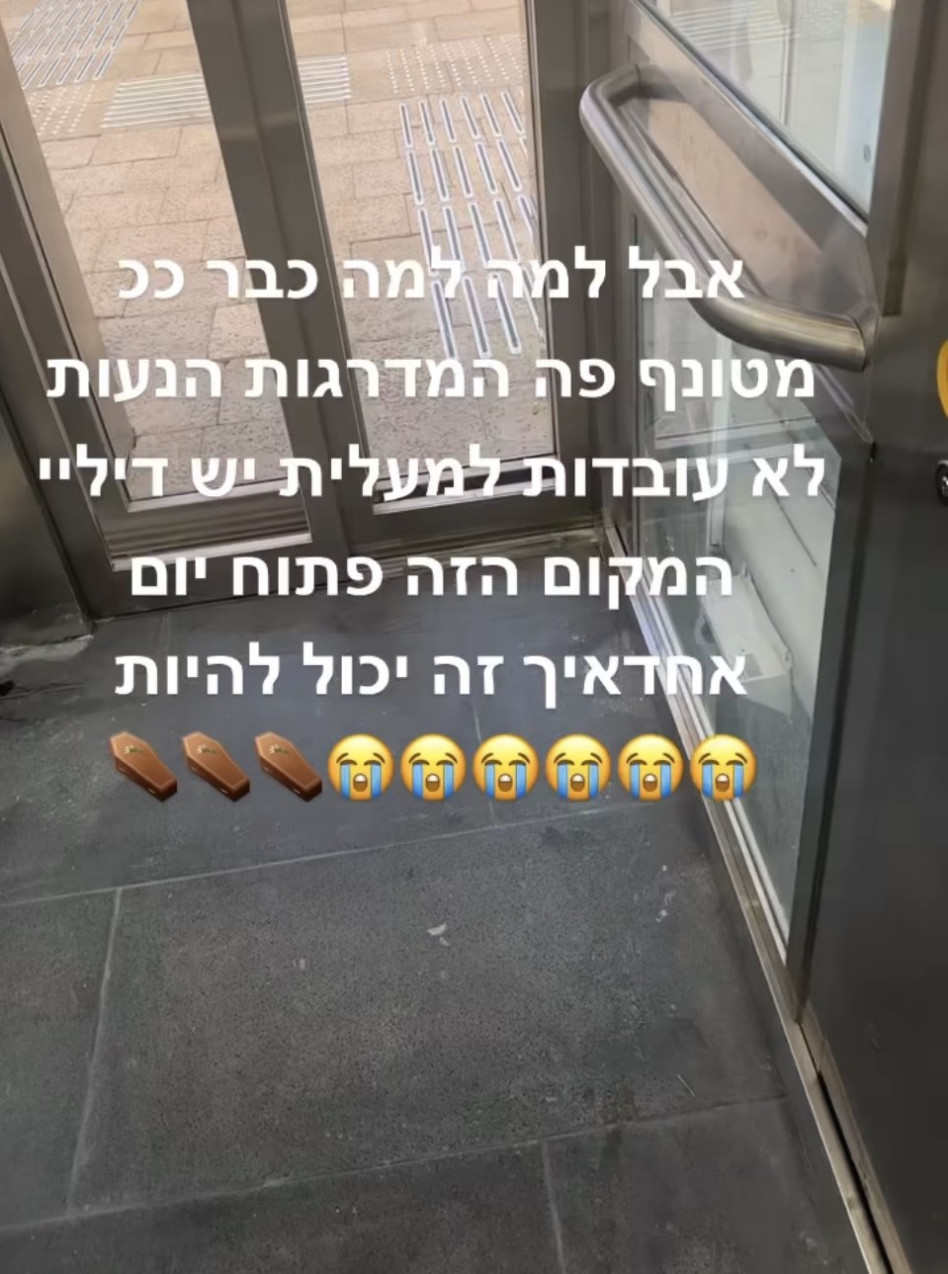 שירה נאור על הרכבת הקלה (צילום: צילום מסך אינסטגרם)