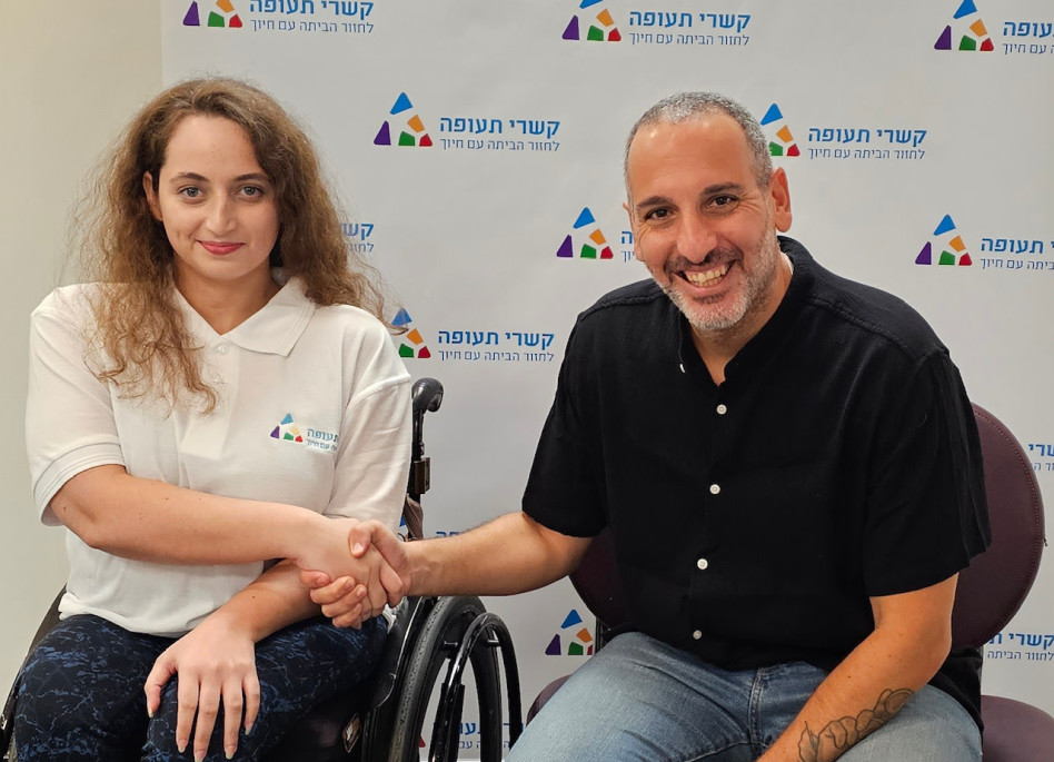 ניר מזור ו-ורוניקה גירנקו (צילום: קשרי תעופה)