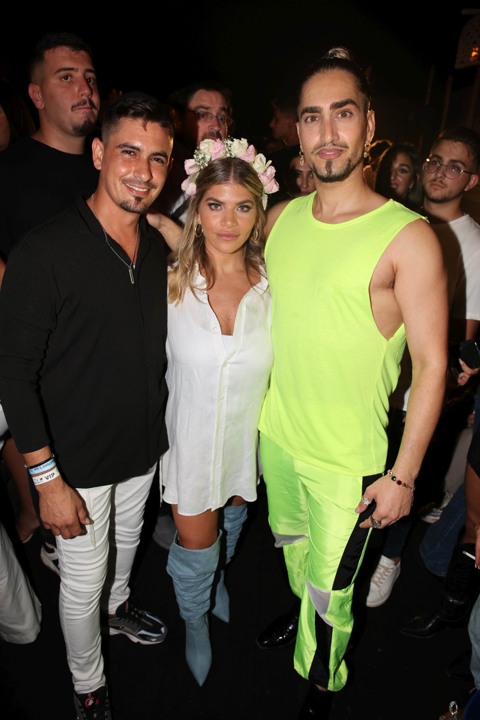 חוגגים. ג'קי וישראל אזולאי ושון בלאיש (צילום: אור גפן)