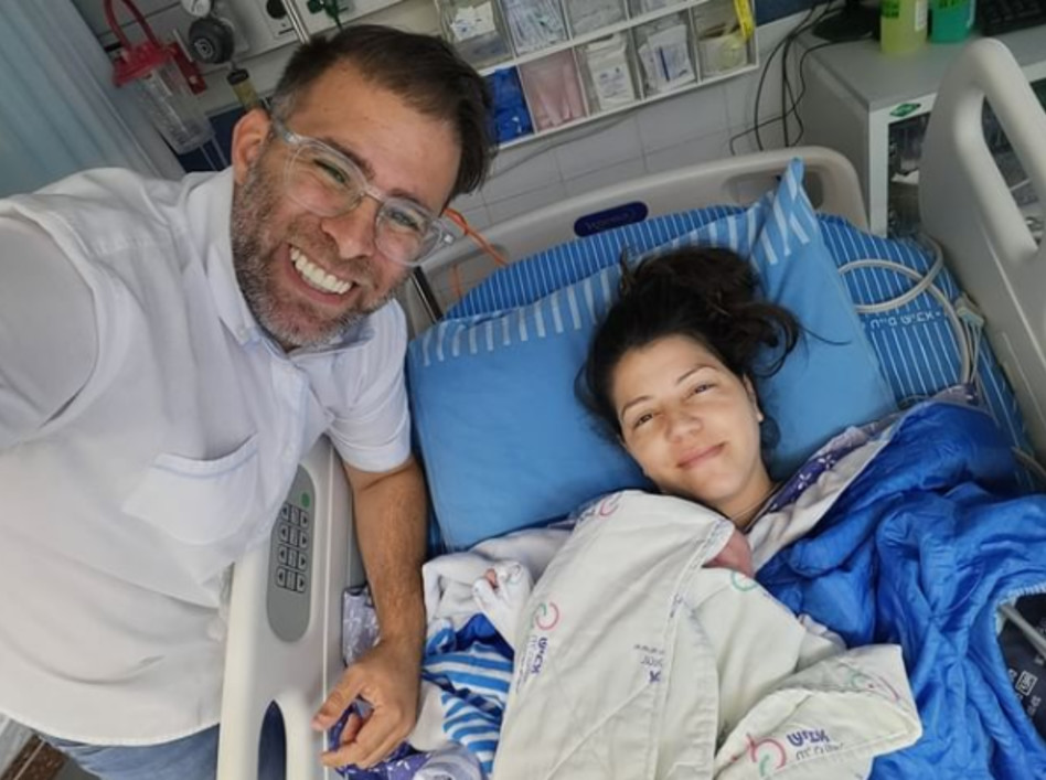 לידת בנו השלישי של אורן חזן (צילום: צילום מסך אינסטגרם)