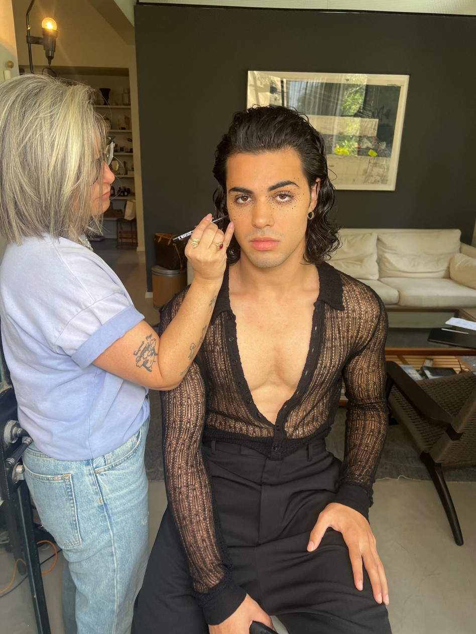 מרגי על סט הצילומים של IL MAKIAGE  (צילום: רותם לבל)