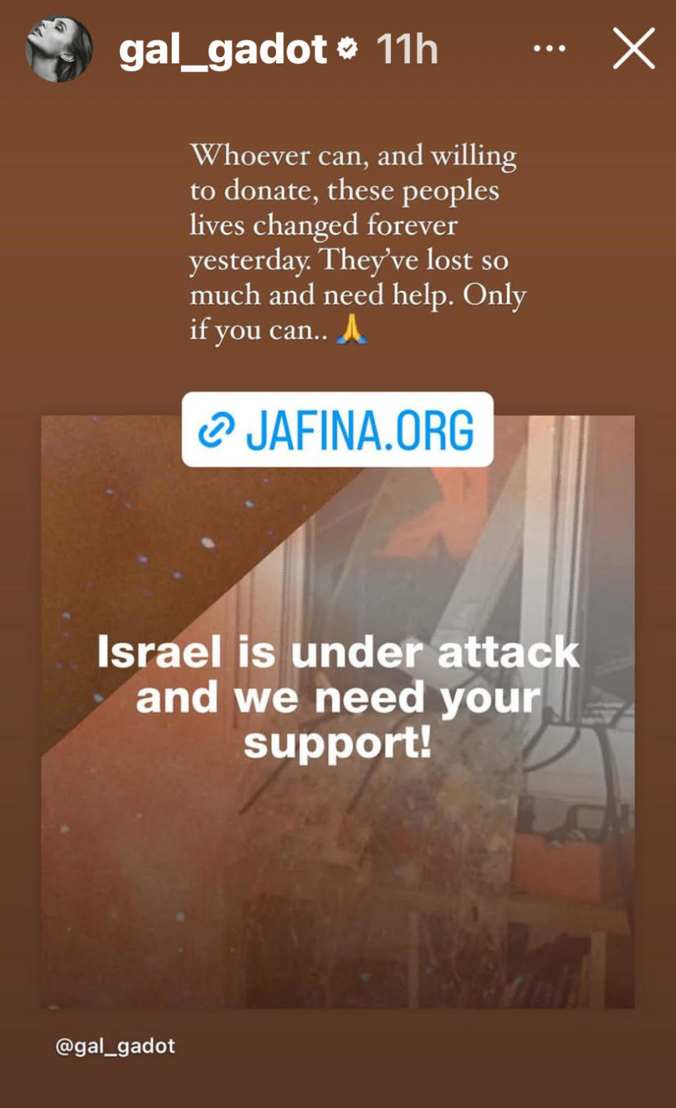 הפוסט של גל גדות באינסטגרם (צילום: צילום מסך מתוך אינסטגרם)