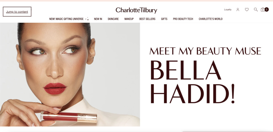 הפרזנטורית הראשית של המותג: בלה חדיד (צילום: מסך)