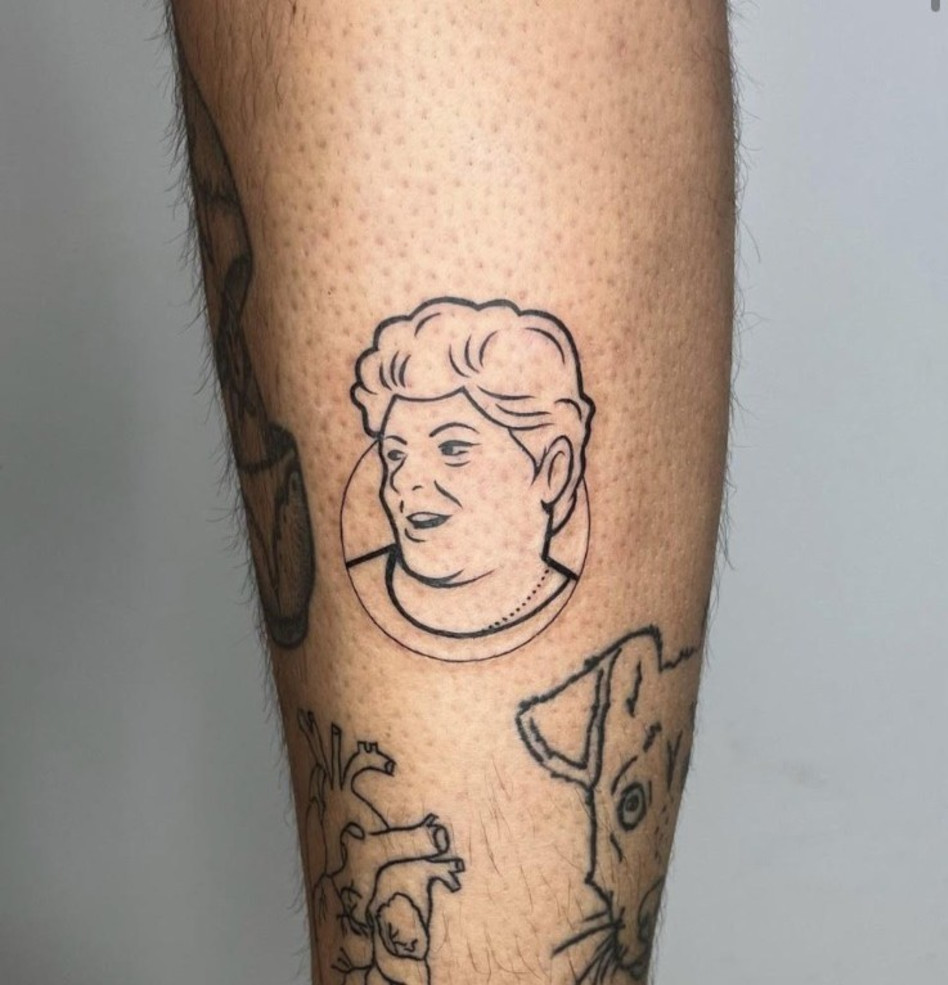 קעקוע של רחל אדרי מאופקים, מתוך האינסטגרם של ליאור יוספי (צילום: אינסטגרם)