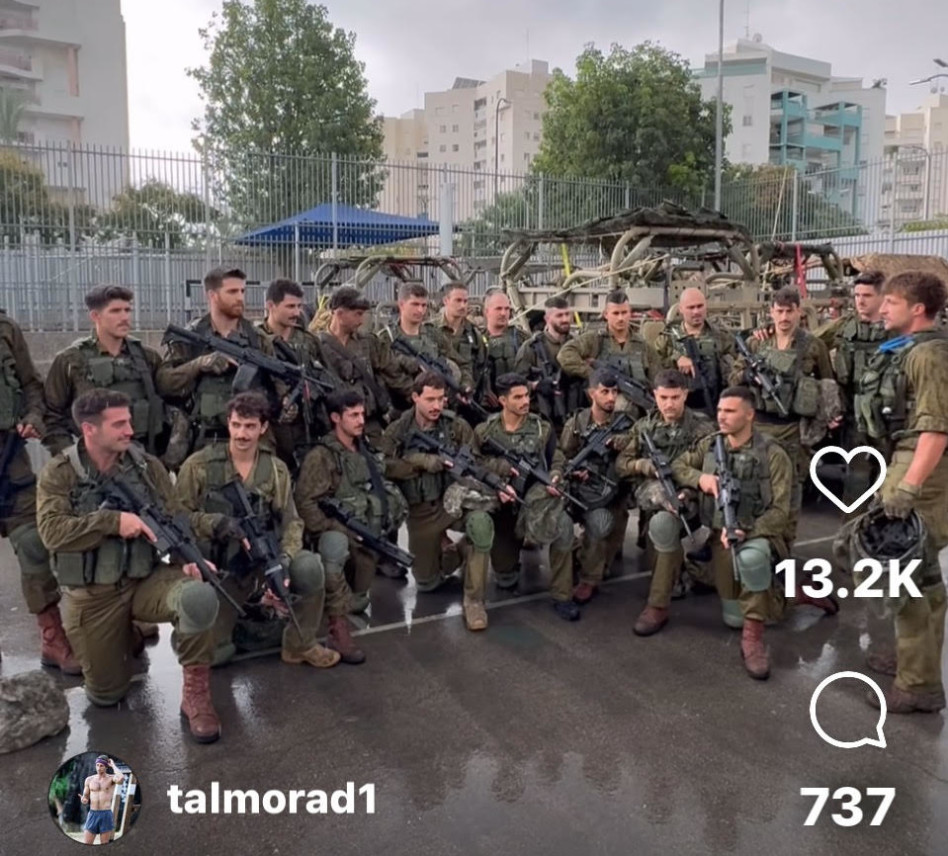 טל מורד במילואים (צילום: צילום מסך אינסטגרם)