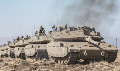 טנקי מרכבה של חטיבה 401 (צילום: דובר צה"ל)