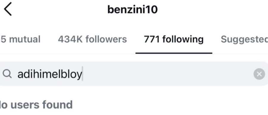 בן זיני הסיר עוקב לעדי הימלבלוי (צילום: מתוך אינסטגרם)