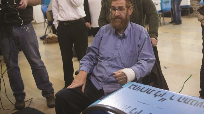 יהודה גליק לאחר נסיון ההתנקשות בו. צילום: פלאש 90