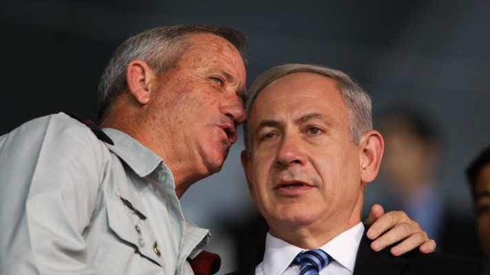 גנץ ונתניהו. צילום: יונתן זינדל, פלאש 90