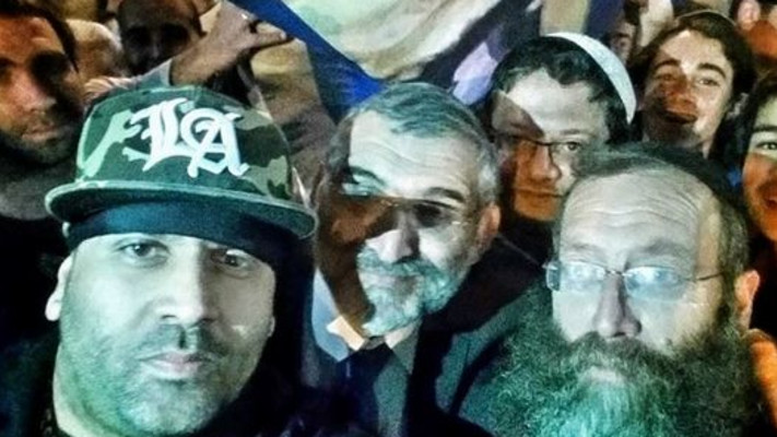 הצל, ברוך מרזל ומיכאל בן ארי בעצרת הימין