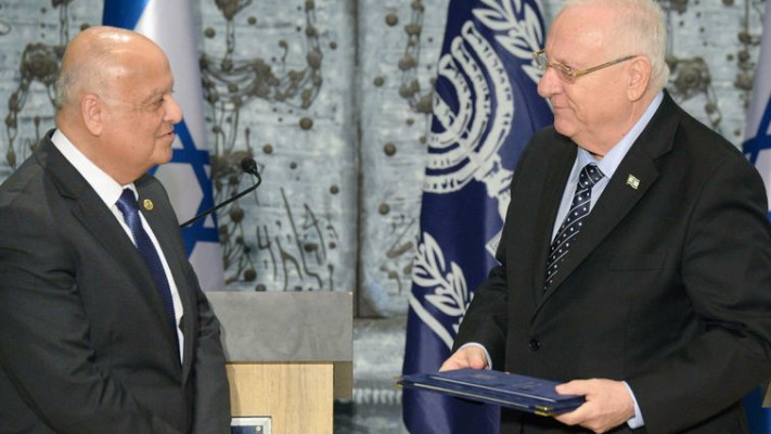 ג'ובראן עם הנשיא ריבלין. עסק לא מעט בסוגיות הנוגעות למיעוט הערבי. צילום: דוברות בית הנשיא