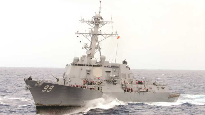 משחתת אמריקאית, צילום: רויטרס