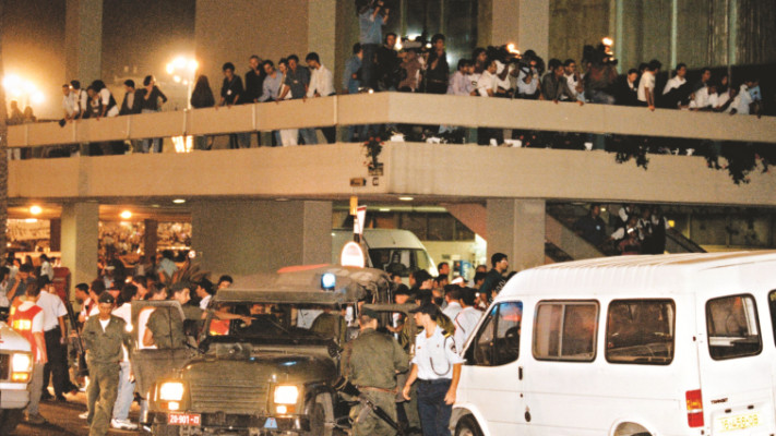 זירת רצח רבין. צילום: יהונתן שאול