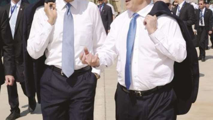 ברק אובמה ובנימין נתניהו בישראל 2013