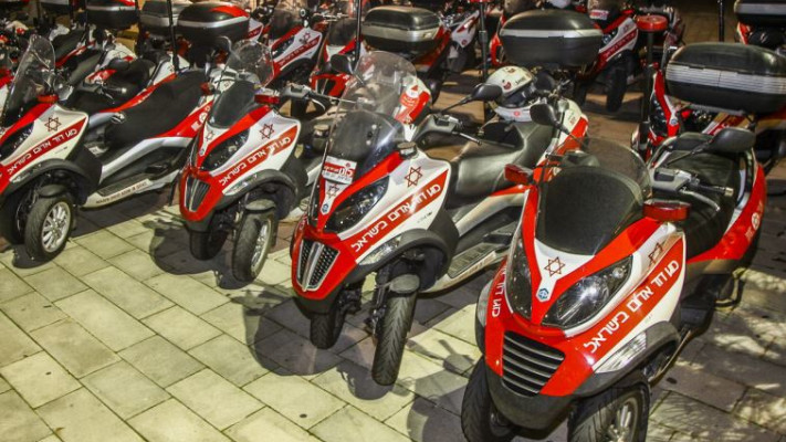 צי אופנועי מד&quot;א, ארכיון. צילום: אלירן אביטל