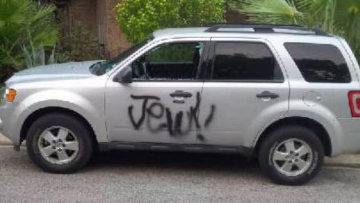 גרפיטי אנטישמי בסן אנטוניו, ארה&quot;ב, ארכיון. צילום מסך