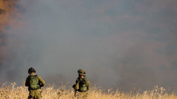 שריפה בעקבות ירי הרקטות לאצבע הגליל