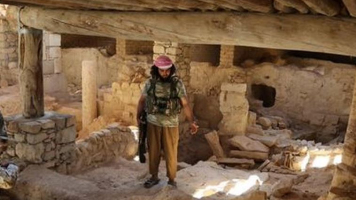 מנזר שלוחמי דאעש החריבו בסוריה. צילום: רויטרס