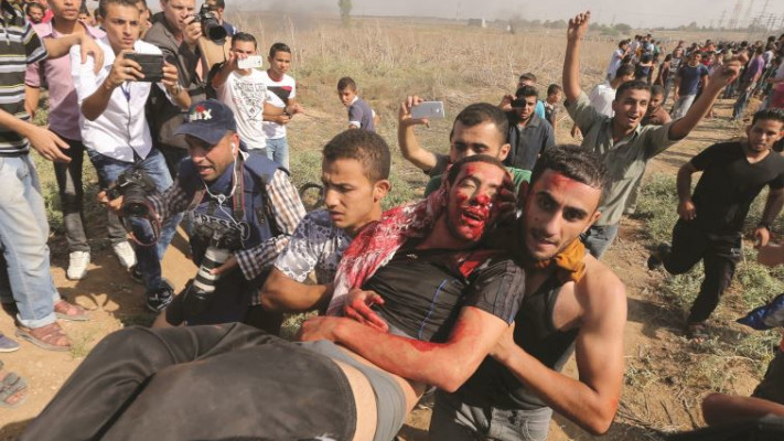 הפרות סדר בגבול הרצועה. צילום ארכיון: רויטרס