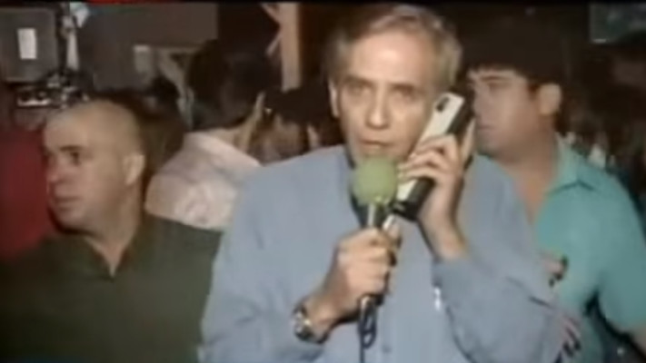 אהרון ברנע לאחר רצח רבן. צילום מסך