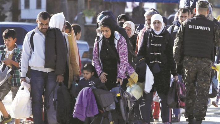 פליטים בסרביה. צילום: רויטרס