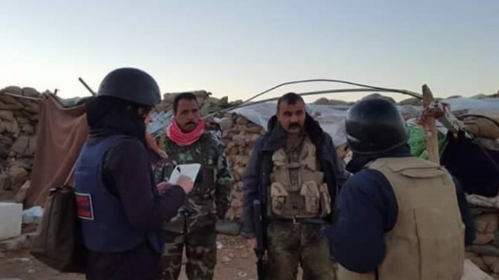 לוחמים יזידים במהלך טיהור העיר סינג'ר מכוחות דאעש. צילום: דיאר אל חטארי