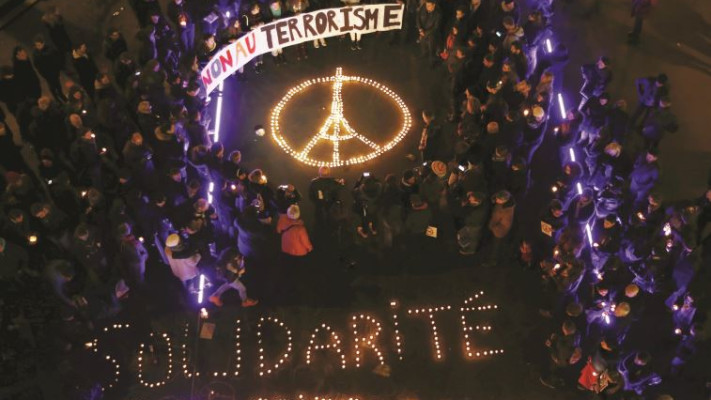 עצרת הזדהות עם קורבנות הטרור בפריז. ארכיון: רויטרס